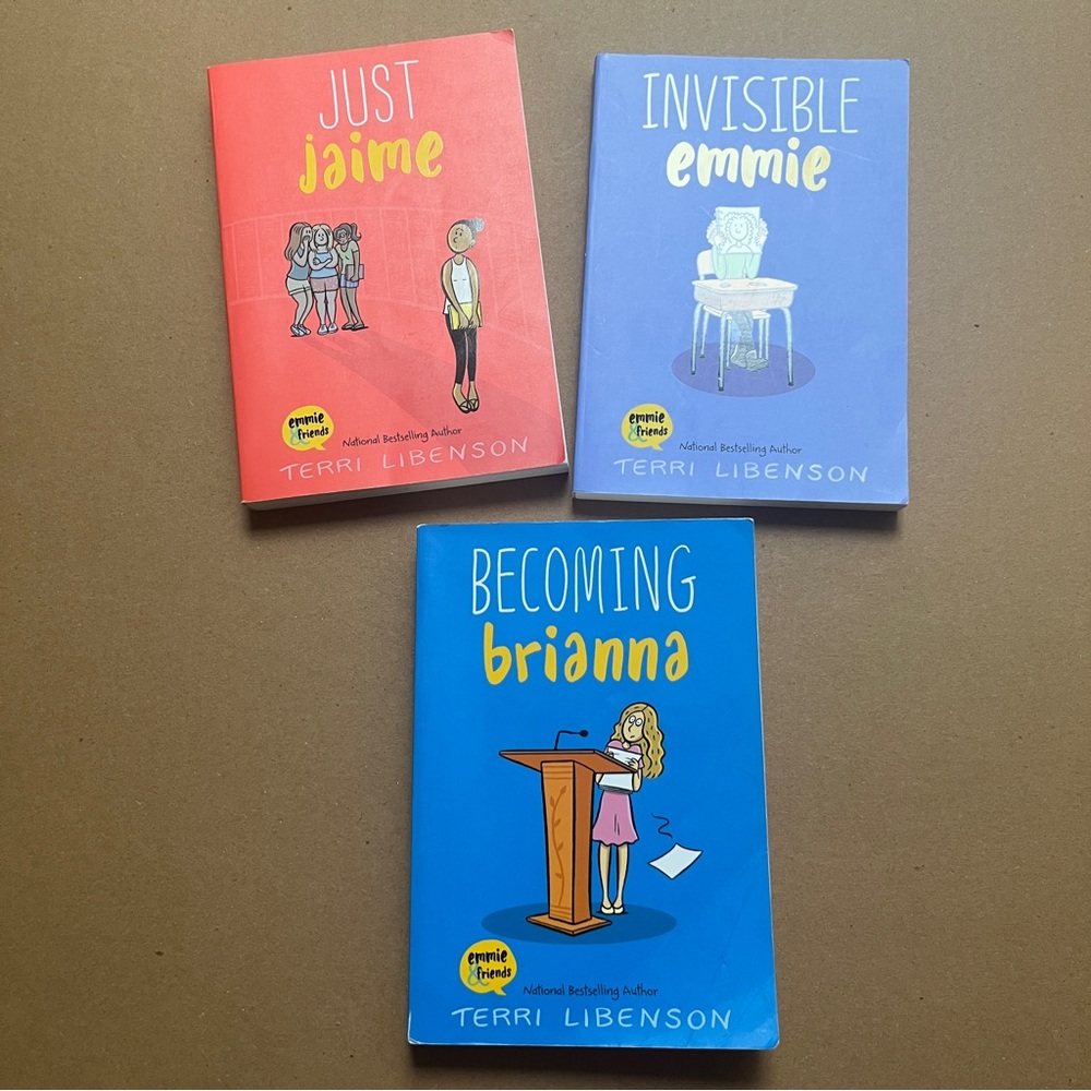 Terri Libenson Emmie & Friends Paperback Graphic Novel Books Lot of 3